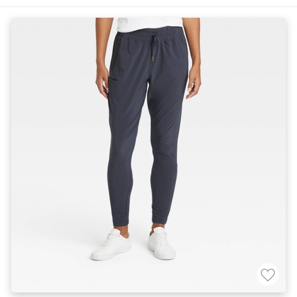 Target All in Motion Women’s Tapered Stretch Woven Mid-Rise Pants Slate Large L